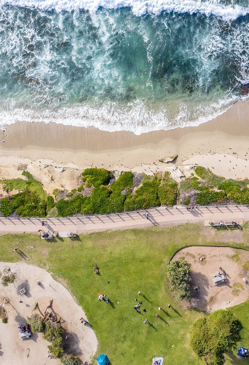 Ocean meets the land