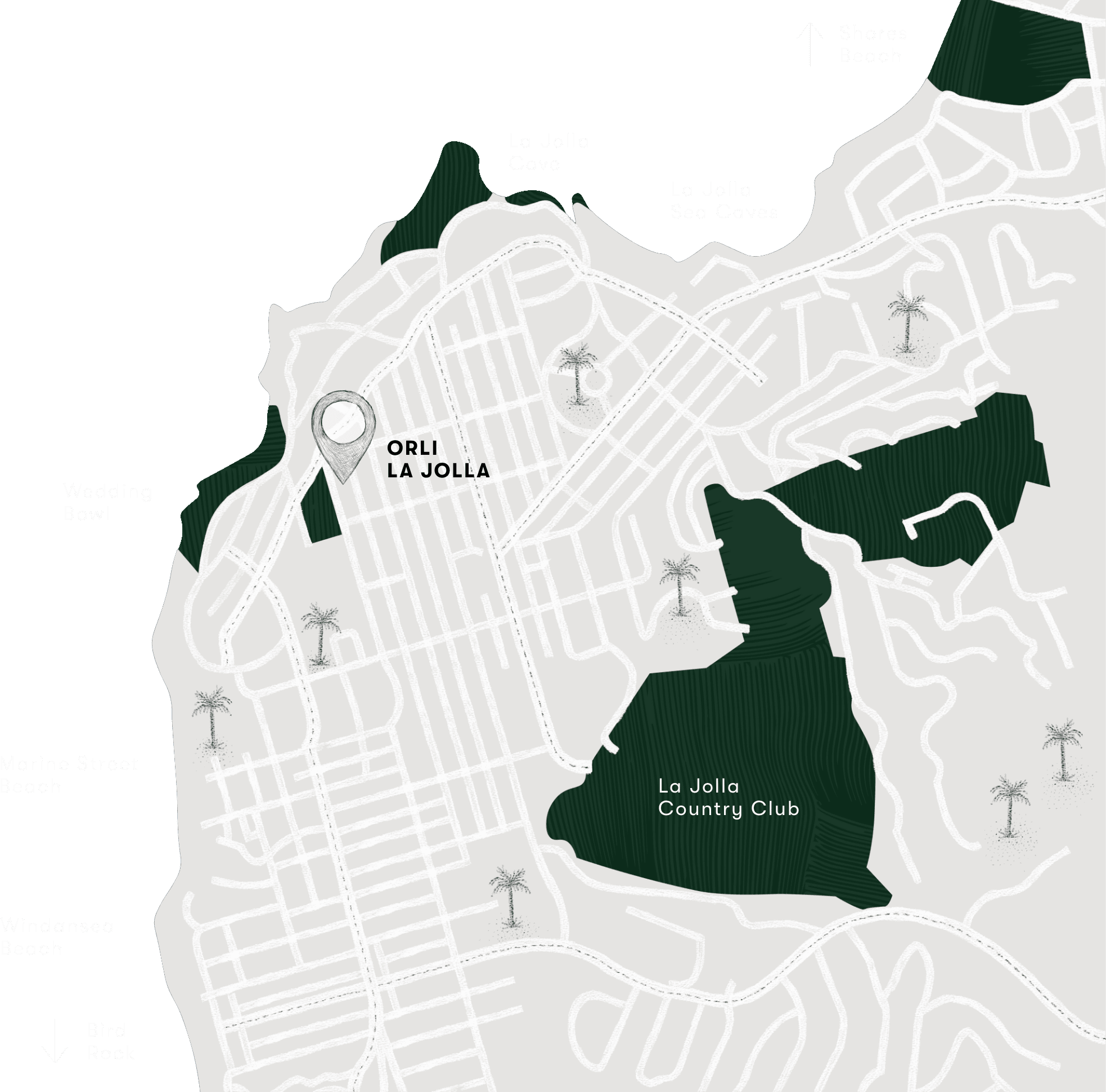 Illustrated map of La Jolla